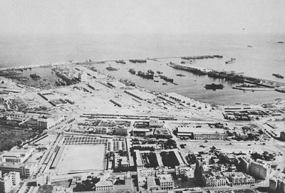 Casablanca Dock Area and Harbor Entrance.