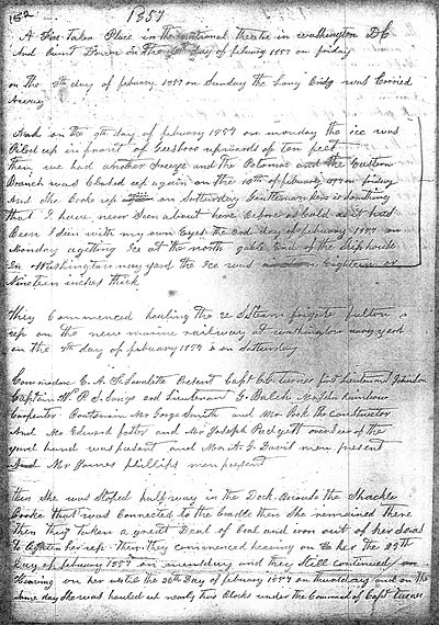 Page 152 of the Michael Shiner Diary