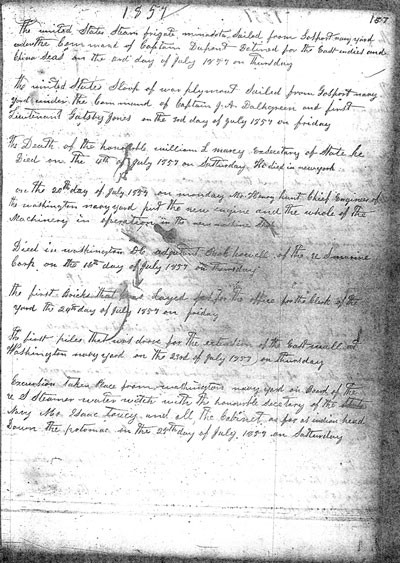 Page 157 of the Michael Shiner Diary
