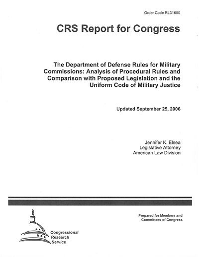 Department of Defense Rules for Military Commissions cover image.