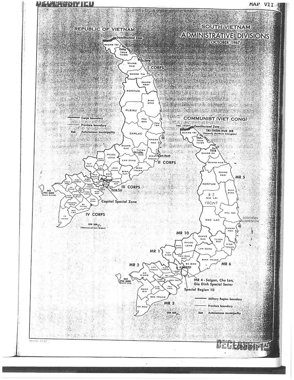 South Vietnam Administrative Divisions
