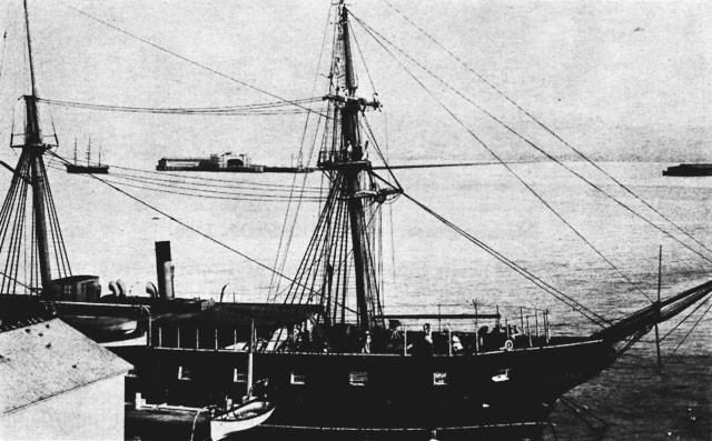 Receiving ship Pensacola at the Naval Training Station San Francisco, 1901.
