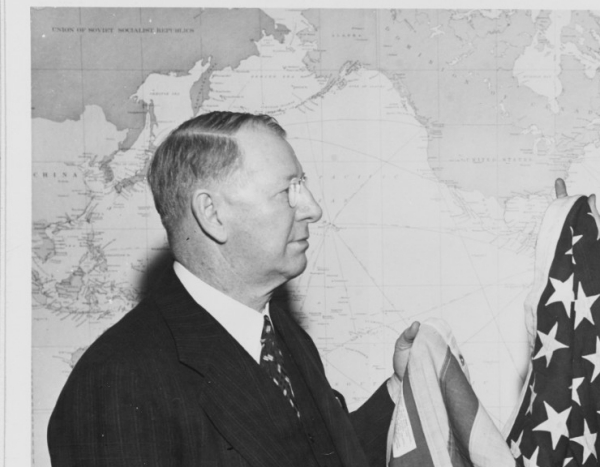 Secretary of the Navy Frank Knox (left)