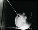 Figure 3. The famous Sputnik-I, the world's first man-made satellite on orbit (USSR photo).