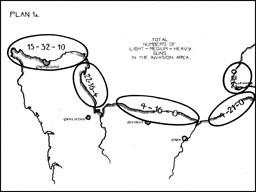 Plan 1a. - Total Numbers of Light-Medium-Heavy Guns in the Invasion Area.