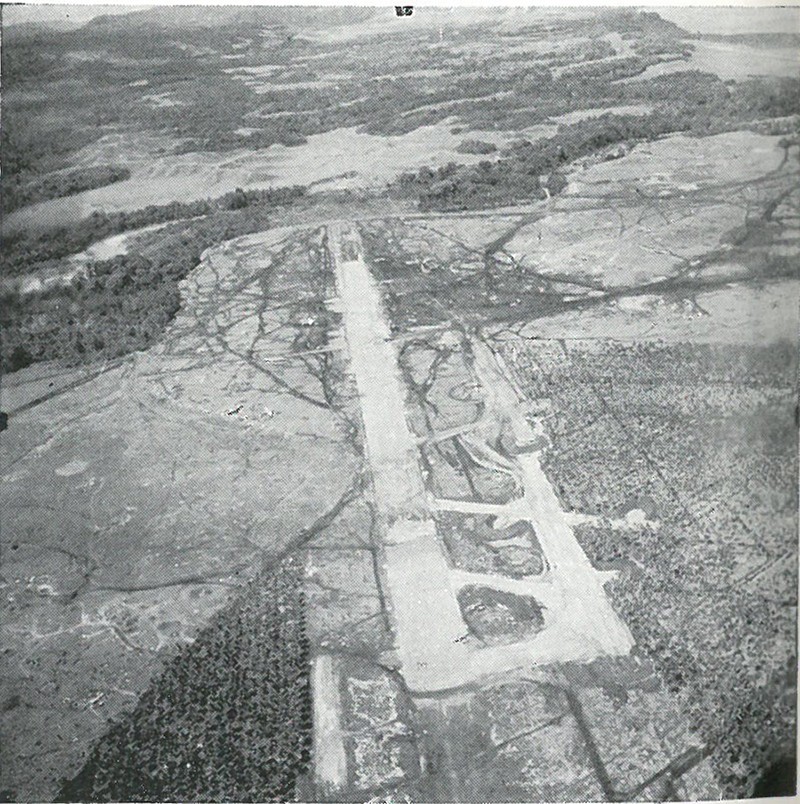 GUADALCANAL WAS THE TURNING POINT, and on Guadalcanal the crucial position was Henderson Field, shown here as defending Marine, Navy and Army airmen (and Japanese bombers) knew it from the air.