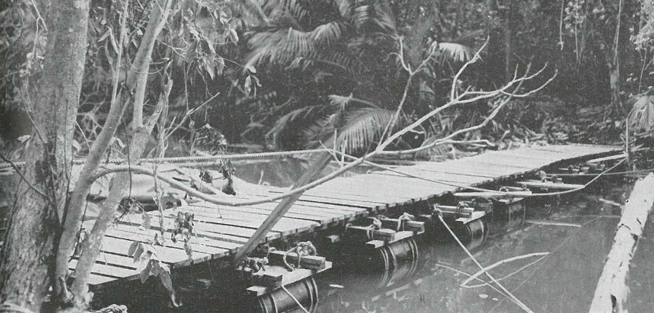 THE ENGINEERS SUCCEEDED in constructing three bridges during the night of 31 October for the assault of the 5th Marines.