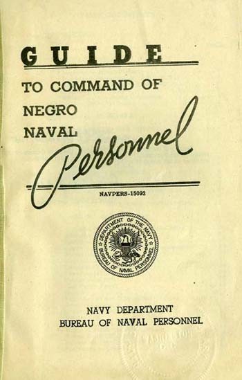 Image of the cover to Guide to Command of Negro Naval Personnel