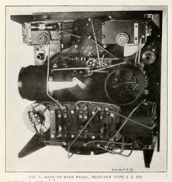 FIG. 7.--BACK OF BACK PANEL, RECEIVER TYPE S. E. 950.