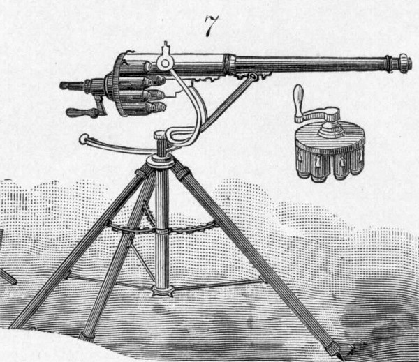 Figure 7, page 20. An interesting machine gun of 1718.