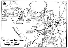 Map 12. The Inchon Approaches, August–September 1950.