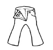 Image of a pair of white trousers