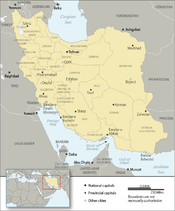 Figure 2. Map of Iran