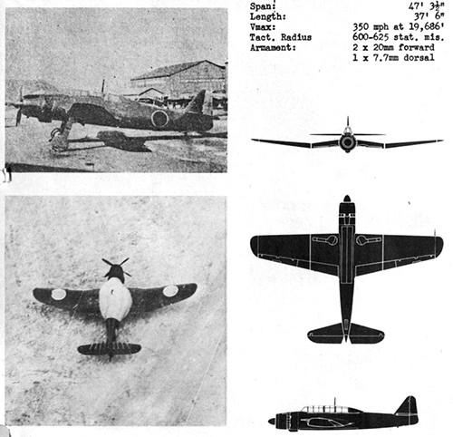 Two images and three silhouettes of GRACE II Navy Attack Plane with dimensions.