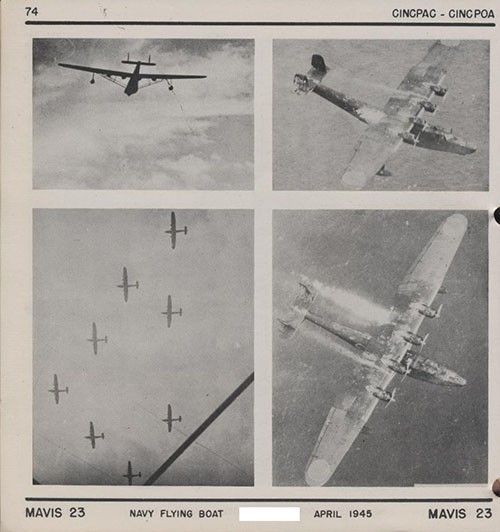 Four images of MAVIS 23 Navy Flying Boat.