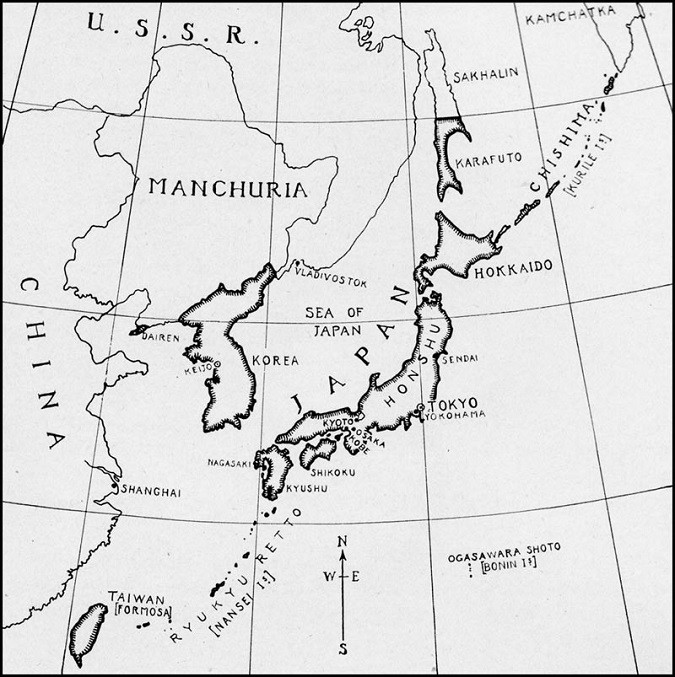Fig. 1 - Map of the Japanese Empire.