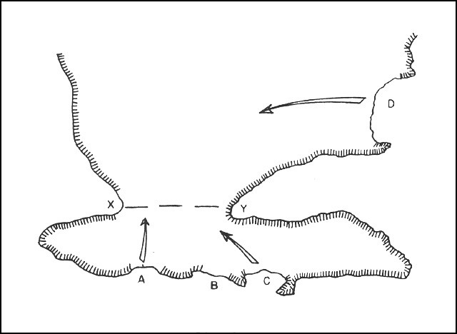 Fig. 7: Diagram of scheme of maneuver.