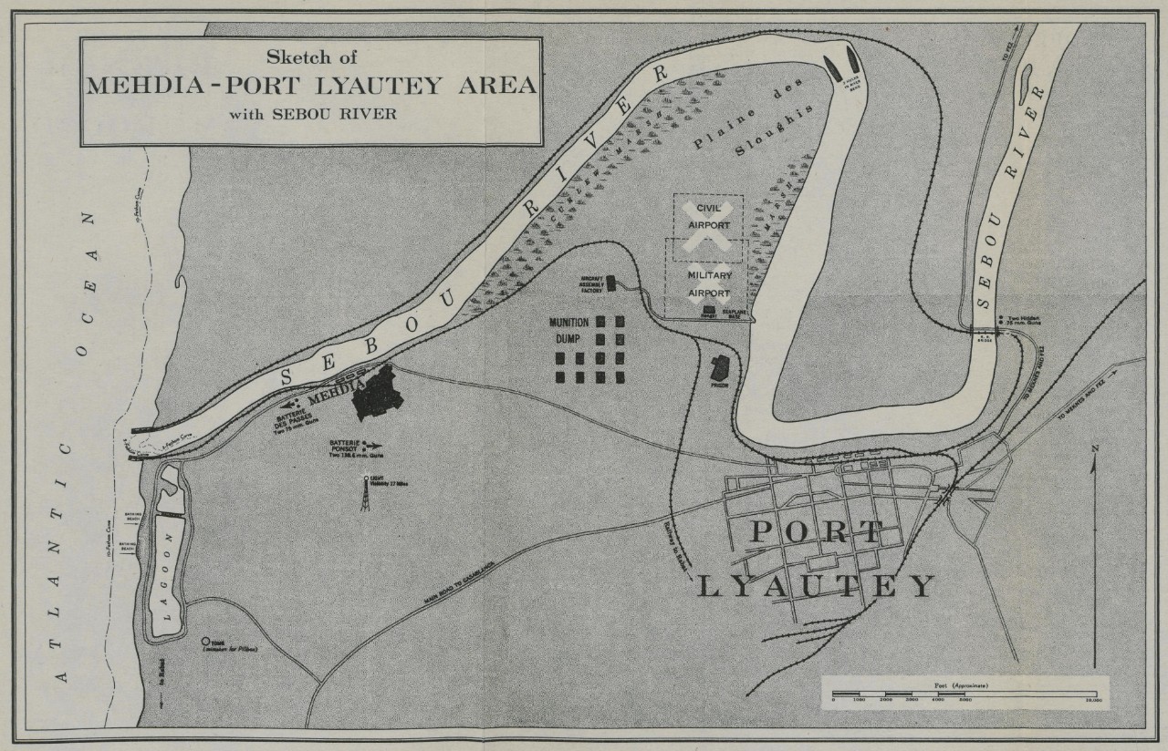 Sketch of Mehdia Port Lyautey Area