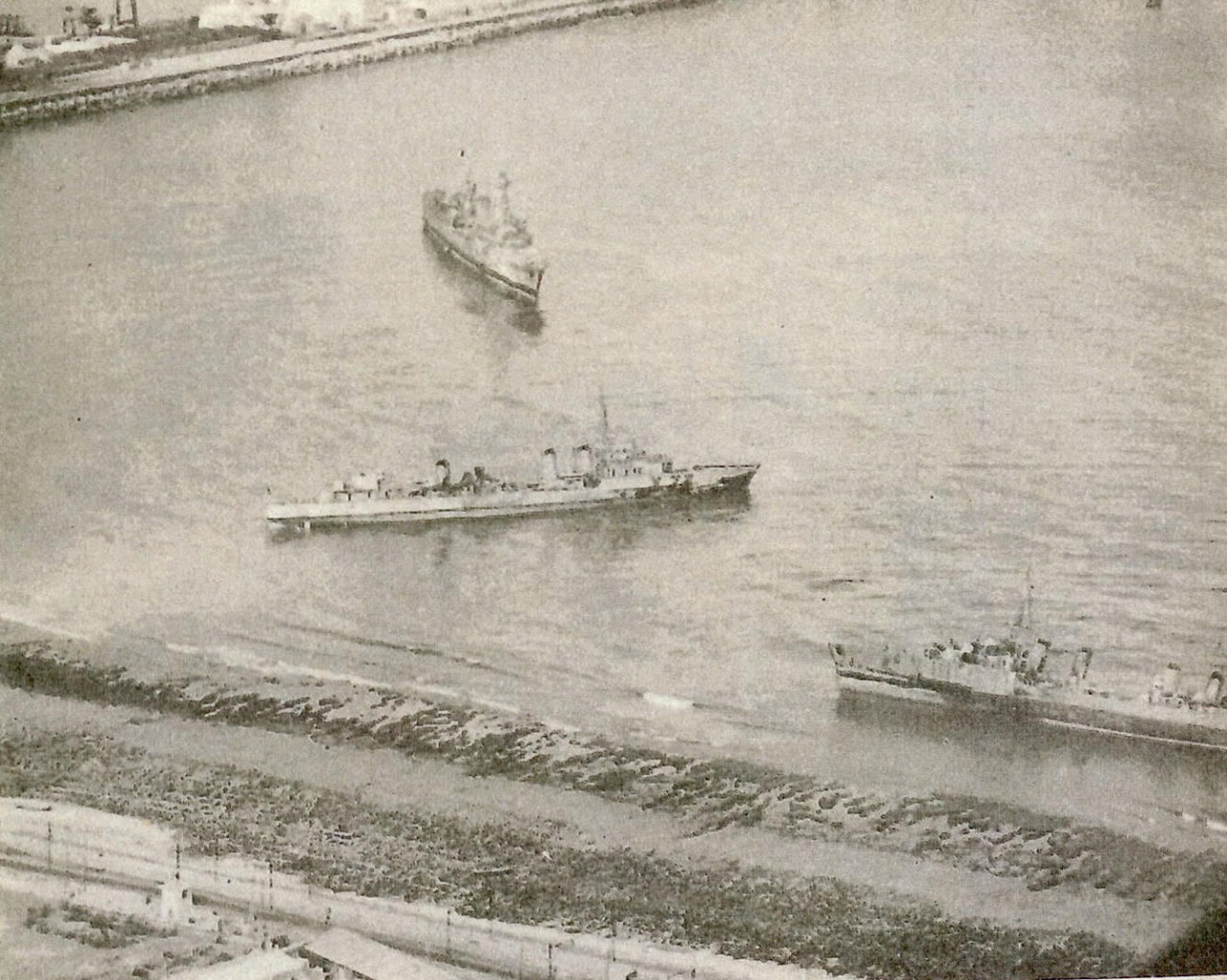 The Primauguet, Albatros, and Milan beached outside Casablanca