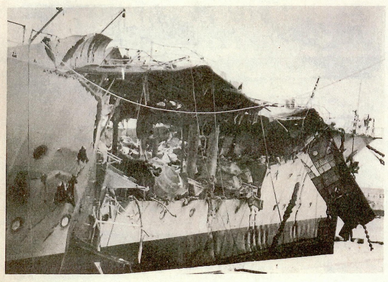 Damage to Jean Bart, bow