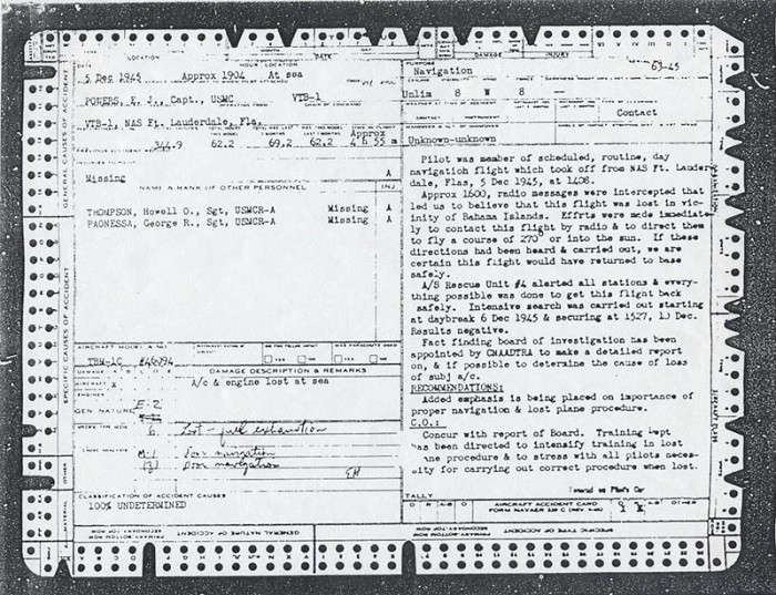 Image of Captain E. J. Powers, USMC - Official Accident Report