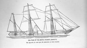 Sail Plan of the arctic steamer Jeannette