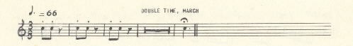 Image of musical score for Double time, march.