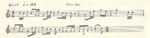 Image of musical score for Drill call.
