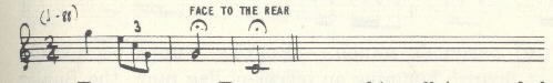 Image of musical score for About face or face the rear.
