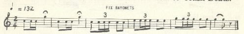 Image of musical score for Fix bayonets.