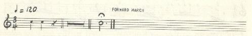 Image of musical score for Forward march.
