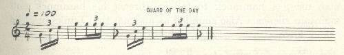Image of musical score for Guard of the day.