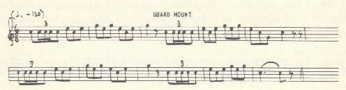 Image of musical score for Guard mount.