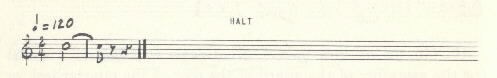 Image of musical score for Halt.