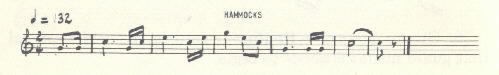 Image of musical score for Hammocks.