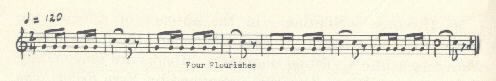 Image of musical score for Honors: four flourishes.