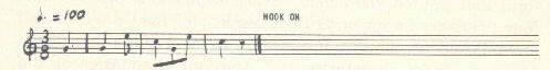 Image of musical score for Hook on.