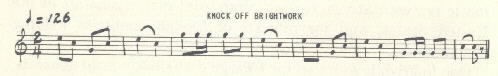 Image of musical score for Knock off bright work.
