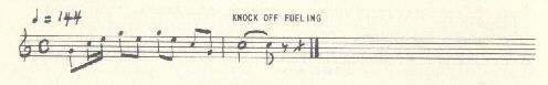 Image of musical score for Knock off fueling.