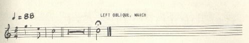 Image of musical score for Left oblique, march.