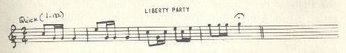Image of musical score for Liberty party.