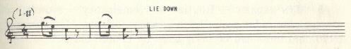 Image of musical score for Lie down.