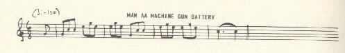 Image of musical score for Man AA machine gun battery.