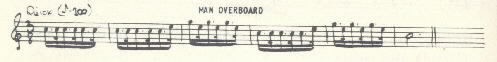 Image of musical score for Man overboard.
