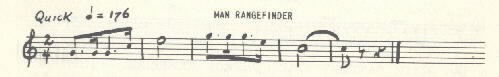 Image of musical score for Man range finder.