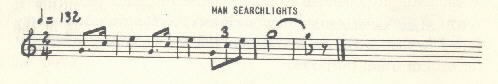 Image of musical score for Man Search lights.