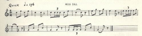 Image of musical score for Mess call.