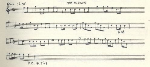 Image of musical score for Morning colors.