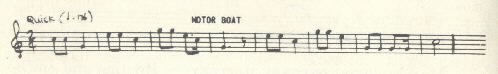 Image of musical score for Motor boat.