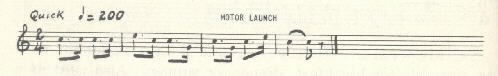 Image of musical score for Motor launch.